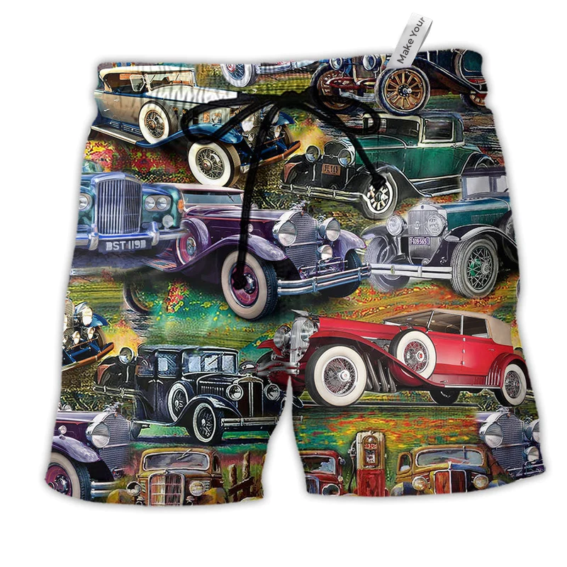 Beach Short / Adults / S Car Home Is Where You Park - Beach Short Reefox - Owls Matrix LTD