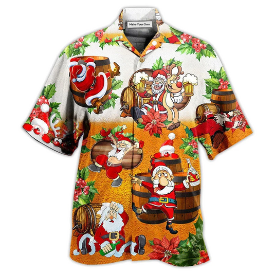 Hawaiian Shirt / Adults / S Christmas Beer Christmas Dear Santa Heres Your Beer - Hawaiian Shirt - Reefox