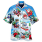Hawaiian Shirt / Adults / S Shark Santa Love Xmas - Hawaiian Shirt - Reefox