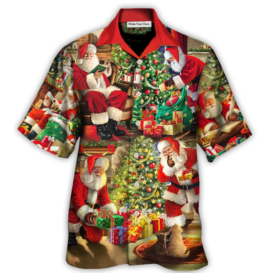 Hawaiian Shirt / Adults / S Christmas Santa Claus Story Gift For Xmas Painting Style - Hawaiian Shirt - Reefox