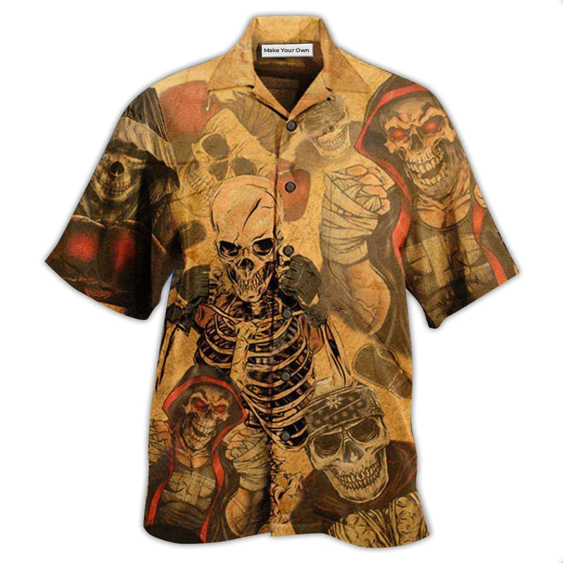 Hawaiian Shirt / Adults / S Skull Amazing Boxe - Hawaiian Shirt - Reefox