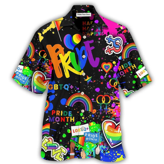 Hawaiian Shirt / Adults / S LGBT Pride Mix Color - Hawaiian Shirt - Reefox