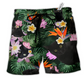 Beach Short / Adults / S Cat Powered By Cat Hawaii Love - Beach Short Reefox - Owls Matrix LTD
