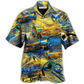 Hawaiian Shirt / Adults / S Saxophone Music Love Peace Life Yellow - Hawaiian Shirt - Reefox