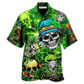 Hawaiian Shirt / Adults / S Skull Smile Love Green Cool - Hawaiian Shirt - Reefox