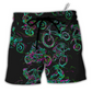 Motorcycle Lover Neon Light - Beach Short Reefox - Owls Matrix LTD