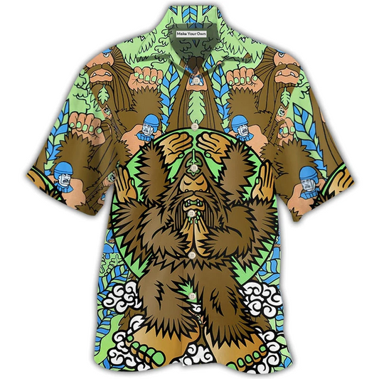 Hawaiian Shirt / Adults / S Bigfoot Funny Art Style - Hawaiian Shirt - Reefox