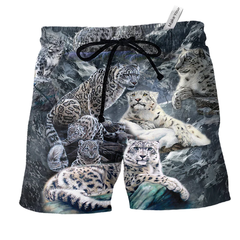 Beach Short / Adults / S Catamount Love Animals And Relaxing - Beach Short Reefox - Owls Matrix LTD