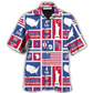 Hawaiian Shirt / Adults / S America Independence Day Happy America - Hawaiian Shirt - Reefox