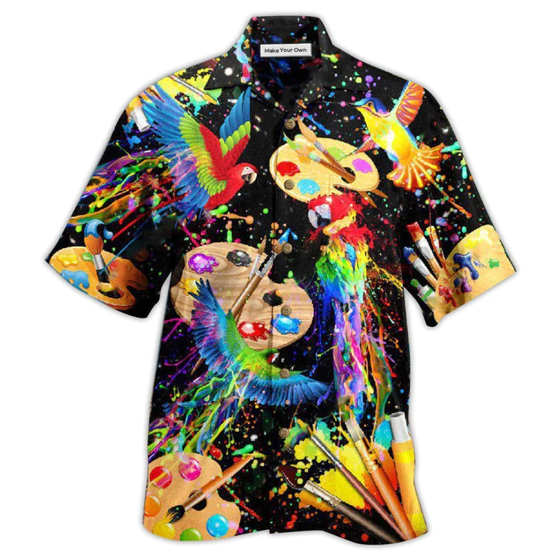 Hawaiian Shirt / Adults / S Parrot Painting Your Dream - Hawaiian Shirt - Reefox