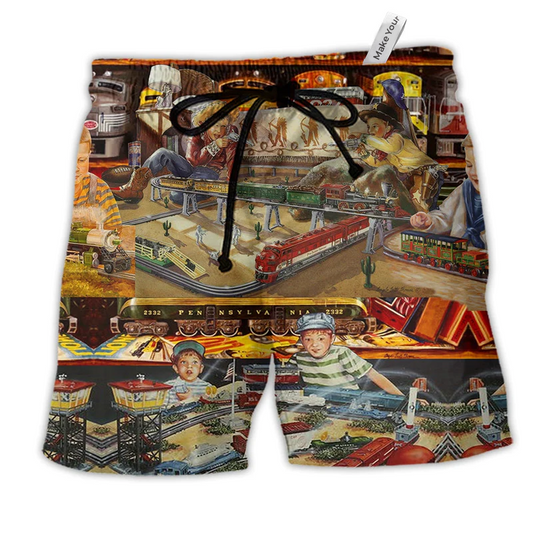 Beach Short / Adults / S Train Toys Amazing Warm And Happy - Beach Short Reefox - Owls Matrix LTD