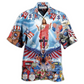 Hawaiian Shirt / Adults / S Jesus America Patriotism - Hawaiian Shirt - Reefox