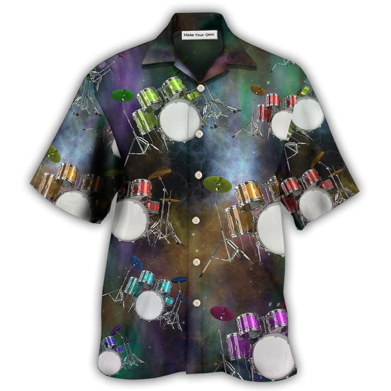 Hawaiian Shirt / Adults / S Drum Amazing Drums Galaxy Style - Hawaiian Shirt - Reefox