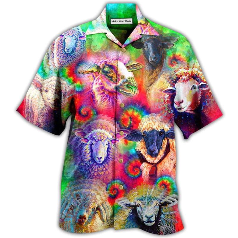 Hawaiian Shirt / Adults / S Sheep Animals Colorful Sheeps - Hawaiian Shirt - Reefox