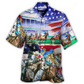Horse USA Flag Horse Racing Amazing Seat Lover - Hawaiian Shirt - Reefox