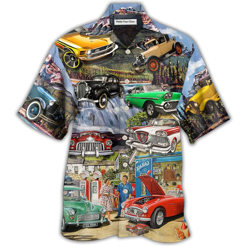 Hawaiian Shirt / Adults / S Car Classic Car Life Style - Hawaiian Shirt - Reefox