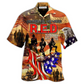 Hawaiian Shirt / Adults / S Veteran America My Patriotic Heart Beats - Hawaiian Shirt - Reefox