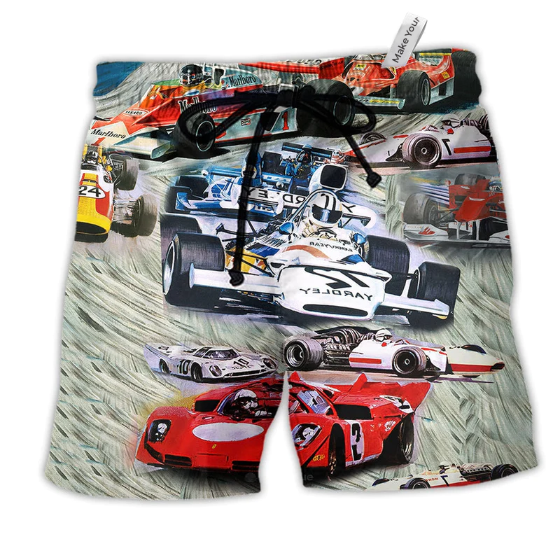 Beach Short / Adults / S Car Racing So Cool - Beach Short Reefox - Owls Matrix LTD