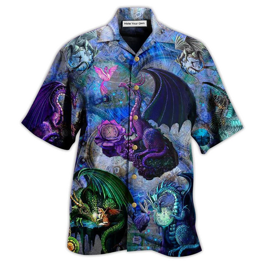 Hawaiian Shirt / Adults / S Dragon Love Life Love Timepiece - Hawaiian Shirt - Reefox