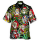 Christmas Weed Smoking Santa Hippie - Hawaiian Shirt - Reefox