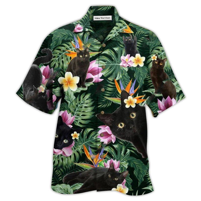 Hawaiian Shirt / Adults / S Cat Powered By Cat Hawaii - Hawaiian Shirt - Reefox