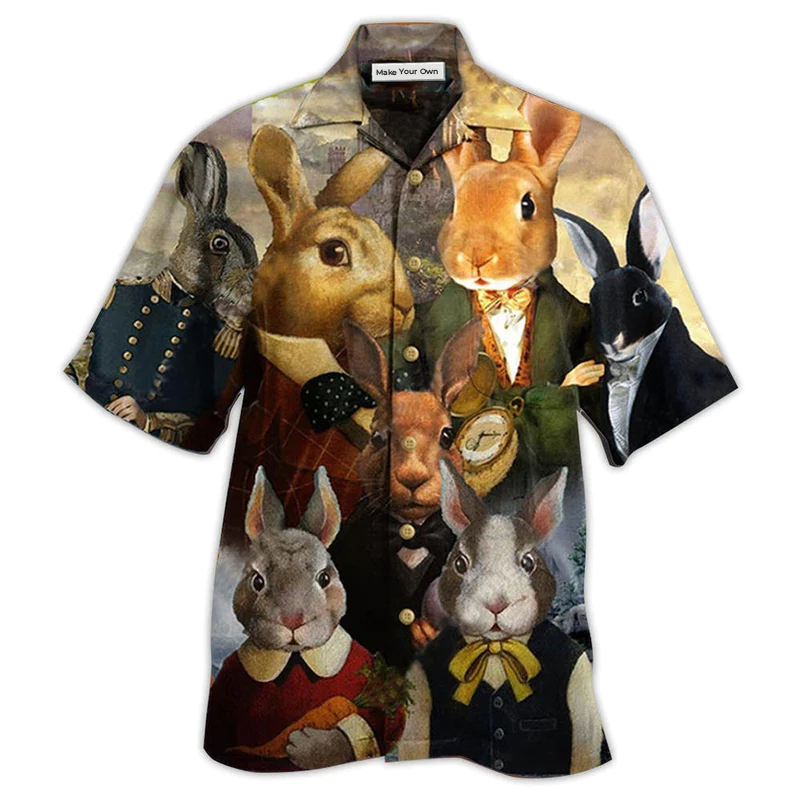 Hawaiian Shirt / Adults / S Rabbit Down The Rabbit Hole - Hawaiian Shirt - Reefox