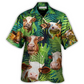 Cow Face Troll Funny Lover Cattle Tropical Style - Hawaiian Shirt - Reefox