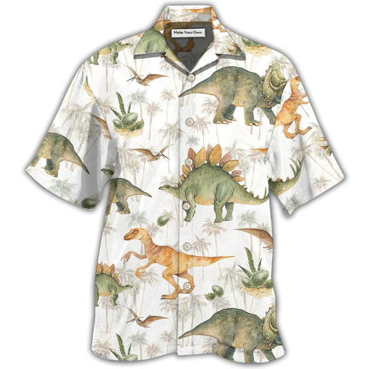 Hawaiian Shirt / Adults / S Dinosaur Strong Big Tropical Style - Hawaiian Shirt - Reefox