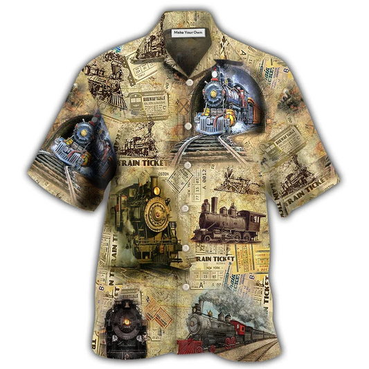 Hawaiian Shirt / Adults / S Train Amazing Locomotive - Hawaiian Shirt - Reefox