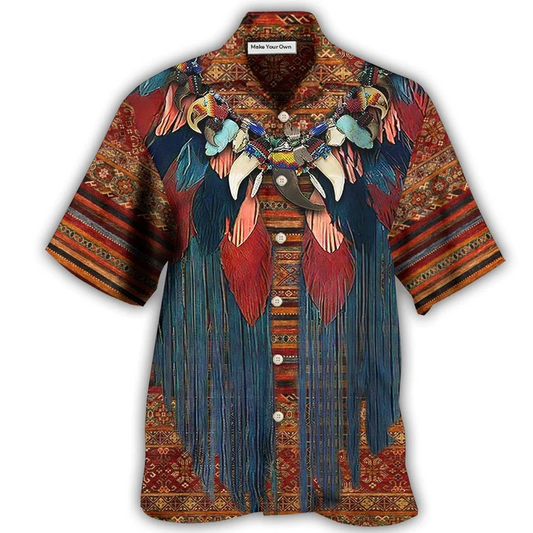 Hawaiian Shirt / Adults / S Native Style Cool Love Peace Pattern - Hawaiian Shirt - Reefox