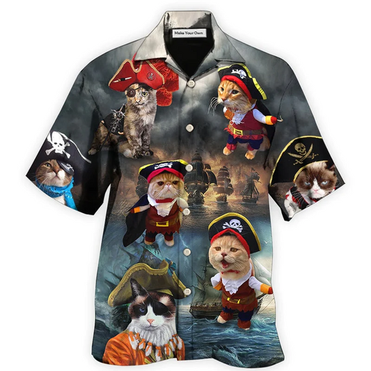 Hawaiian Shirt / Adults / S Pirate Cat Style So Cute - Hawaiian shirt - Reefox