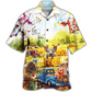 Hawaiian Shirt / Adults / S Farm Happy With Cow And Pig - Hawaiian Shirt - Reefox