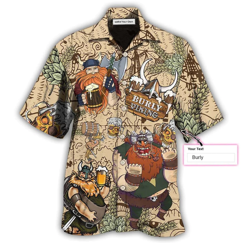 Hawaiian Shirt / Adults / S Viking Victory Style Personalized - Hawaiian Shirt - Reefox