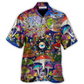 Hawaiian Shirt / Adults / S Hippie Mushroom Aliens Stay Hippie Colorful Art - Hawaiian Shirt - Reefox