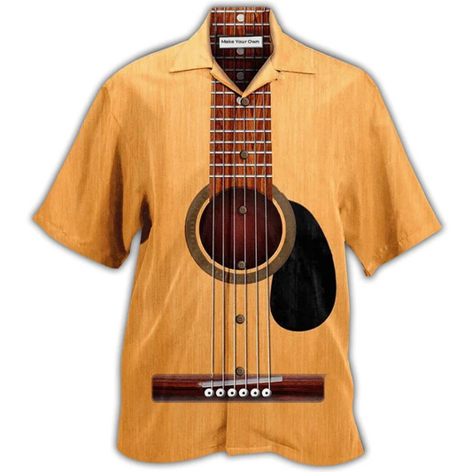 Hawaiian Shirt / Adults / S Guitar Amazing Music Basic Guitar - Hawaiian Shirt - Reefox