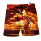 Beach Short / Adults / S Native Style Love Peace In The Sunset - Beach Short Reefox - Owls Matrix LTD