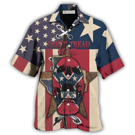 Hawaiian Shirt / Adults / S Texas Peace Life Skull Style - Hawaiian Shirt - Reefox
