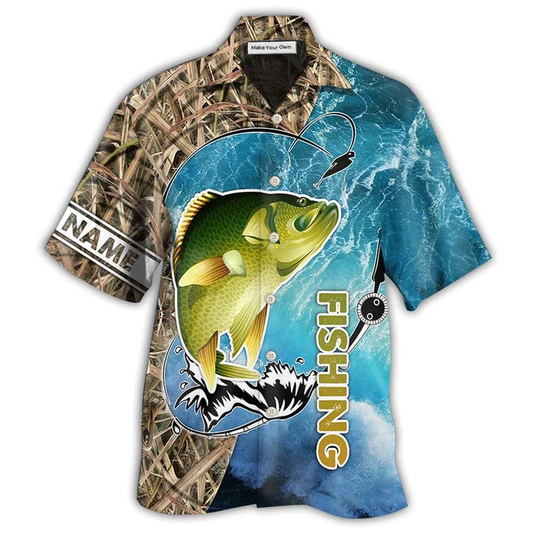 Hawaiian Shirt / Adults / S Fishing Crappie Fishing I'm So Happy Personalized - Hawaiian Shirt - Reefox