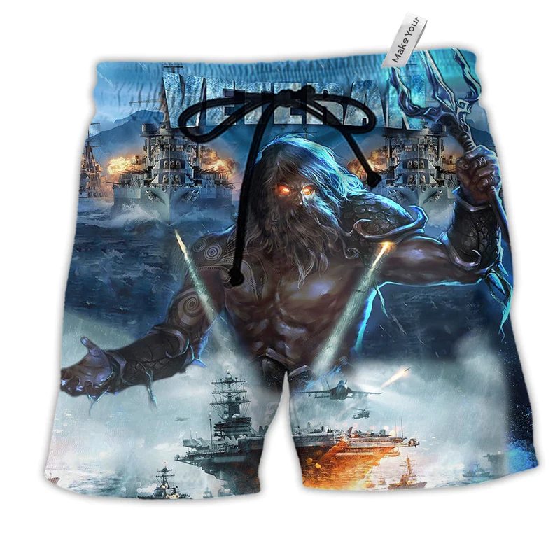 Beach Short / Adults / S Veteran And Ocean Stronger - Beach Short Reefox - Owls Matrix LTD
