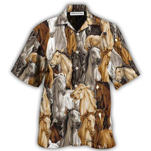 Hawaiian Shirt / Adults / S Horse Vintage Unique - Hawaiian shirt - Reefox