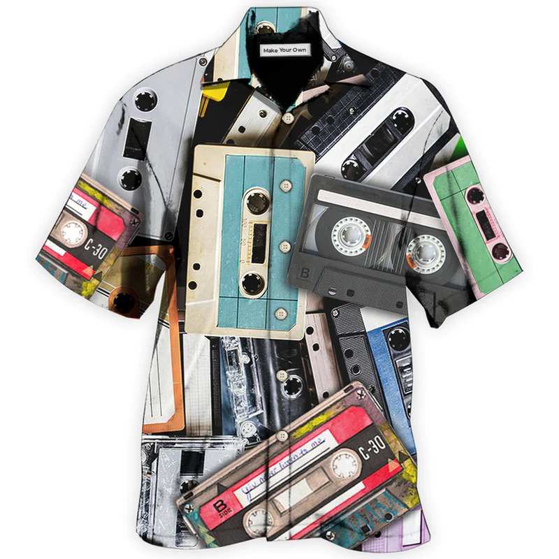 Hawaiian Shirt / Adults / S Cassette Music Lover - Hawaiian Shirt - Reefox