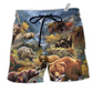 Beach Short / Adults / S Bear Into The Wild Beautiful Mountain - Beach Short Reefox - Owls Matrix LTD