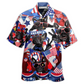 Hawaiian Shirt / Adults / S French Bulldog Loves America - Hawaiian Shirt - Reefox