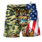 Beach Short / Adults / S America Veteran War And Peace - Beach Short Reefox - Owls Matrix LTD