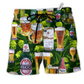 Beach Short / Adults / S Beer Love It Green Leaves - Beach Short Reefox - Owls Matrix LTD