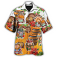 Hawaiian Shirt / Adults / S Viking Loves Beer Funny Christmas Style - Hawaiian Shirt - Reefox