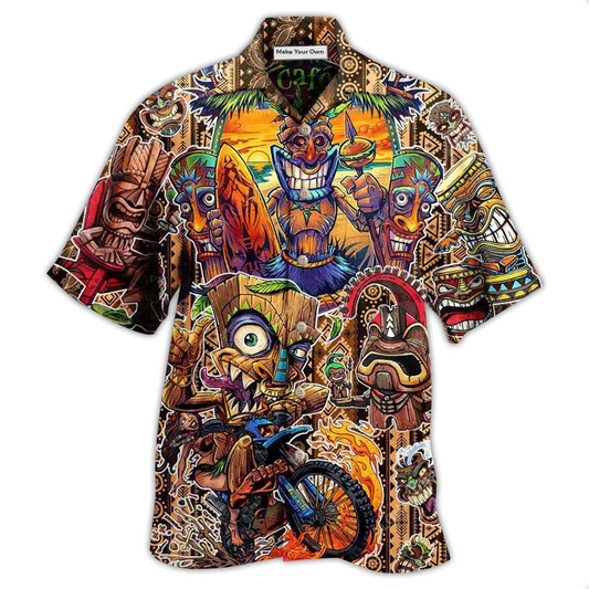 Hawaiian Shirt / Adults / S Tiki Aloha All Day Every Day - Hawaiian Shirt - Reefox