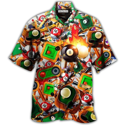 Hawaiian Shirt / Adults / S Billiard Make Your Own Luck - Hawaiian Shirt - Reefox