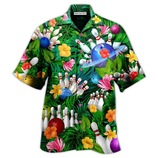 Hawaiian Shirt / Adults / S Bowling What Happens At Bowling - Hawaiian Shirt - Reefox