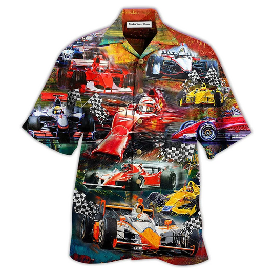Hawaiian Shirt / Adults / S Car Racing Life Is Better At The Race - Hawaiian Shirt - Reefox